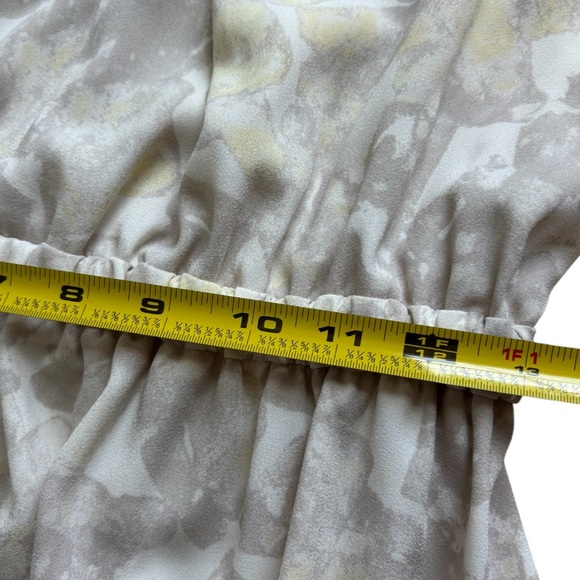 Prologue Ivory Yellow Floral Halter Dress Gray Ladies Small Cottage Girlhood - Picture 10 of 11